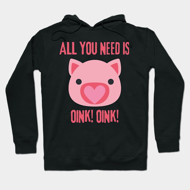 Funny Pig Slogan Hoodie by Intellectual Asshole